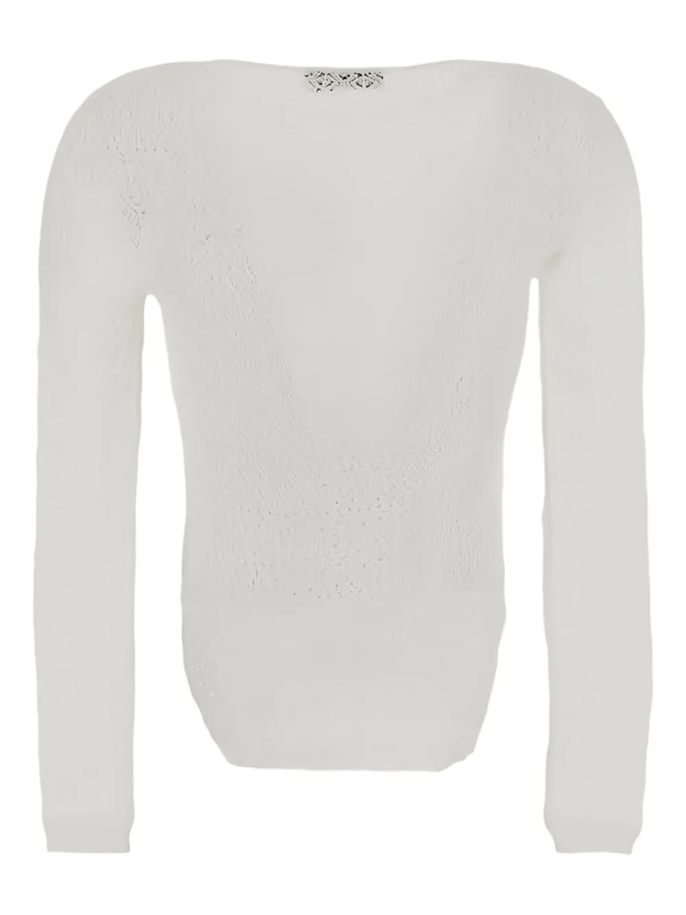 Gentry Portofino Semi-doorzichtige trui Beige