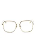 Linda Farrow square-frame glasses - Gold