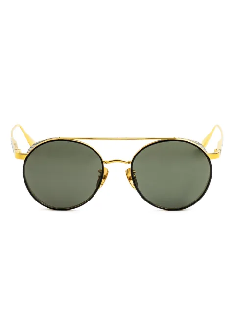 Linda Farrow lentes de sol con armazón redonda