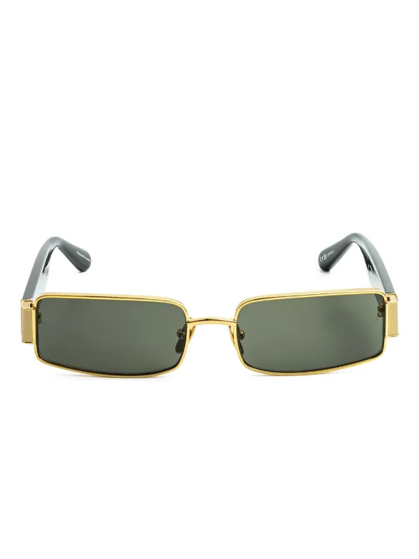 Linda Farrow Square-frame Sunglasses in Gold