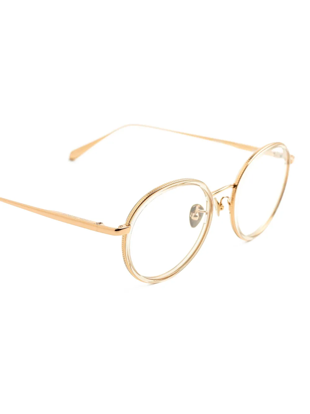 Linda Farrow Bril met rond montuur Goud