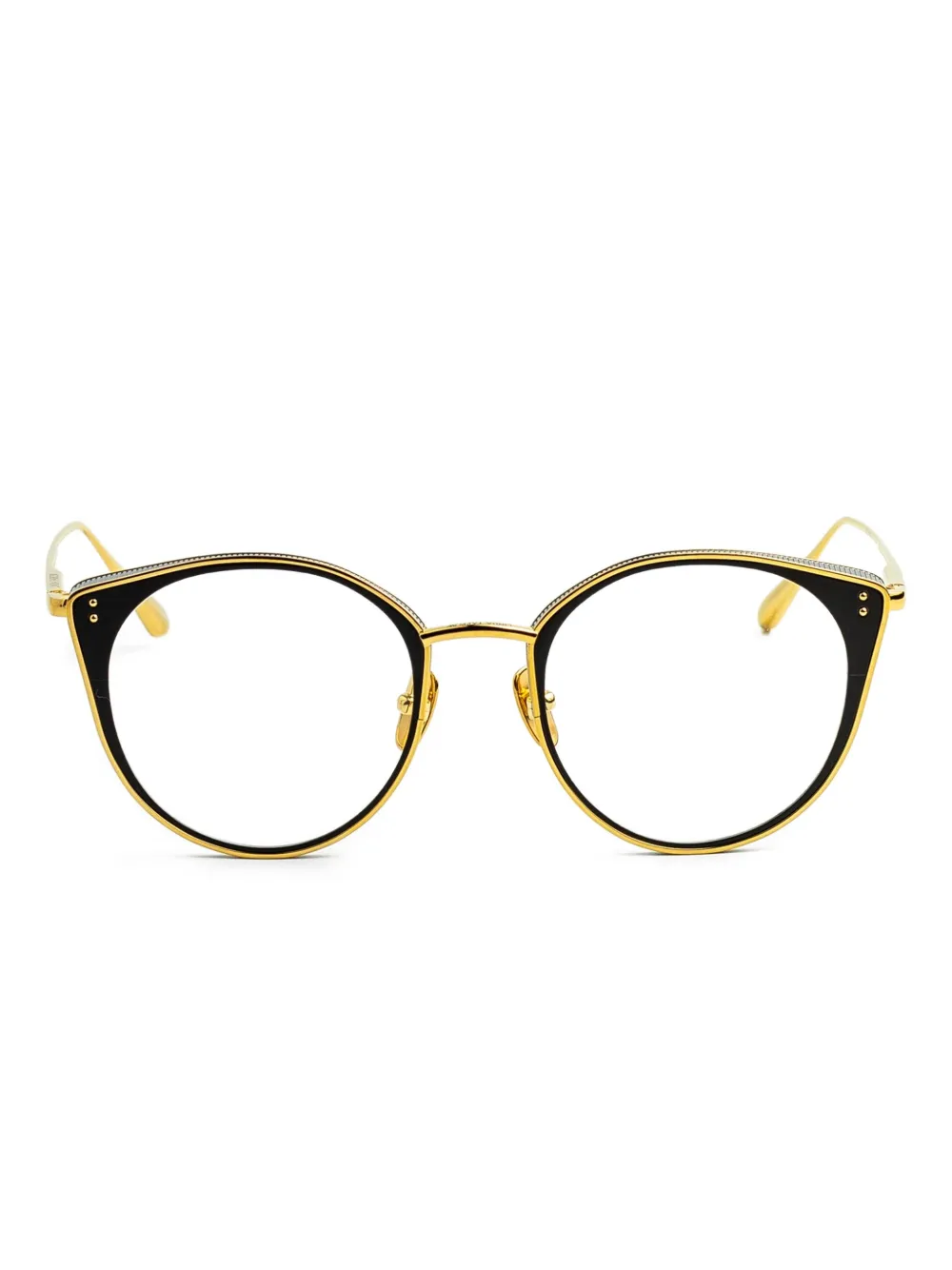 Linda Farrow round-frame glasses | Gold | Image 1