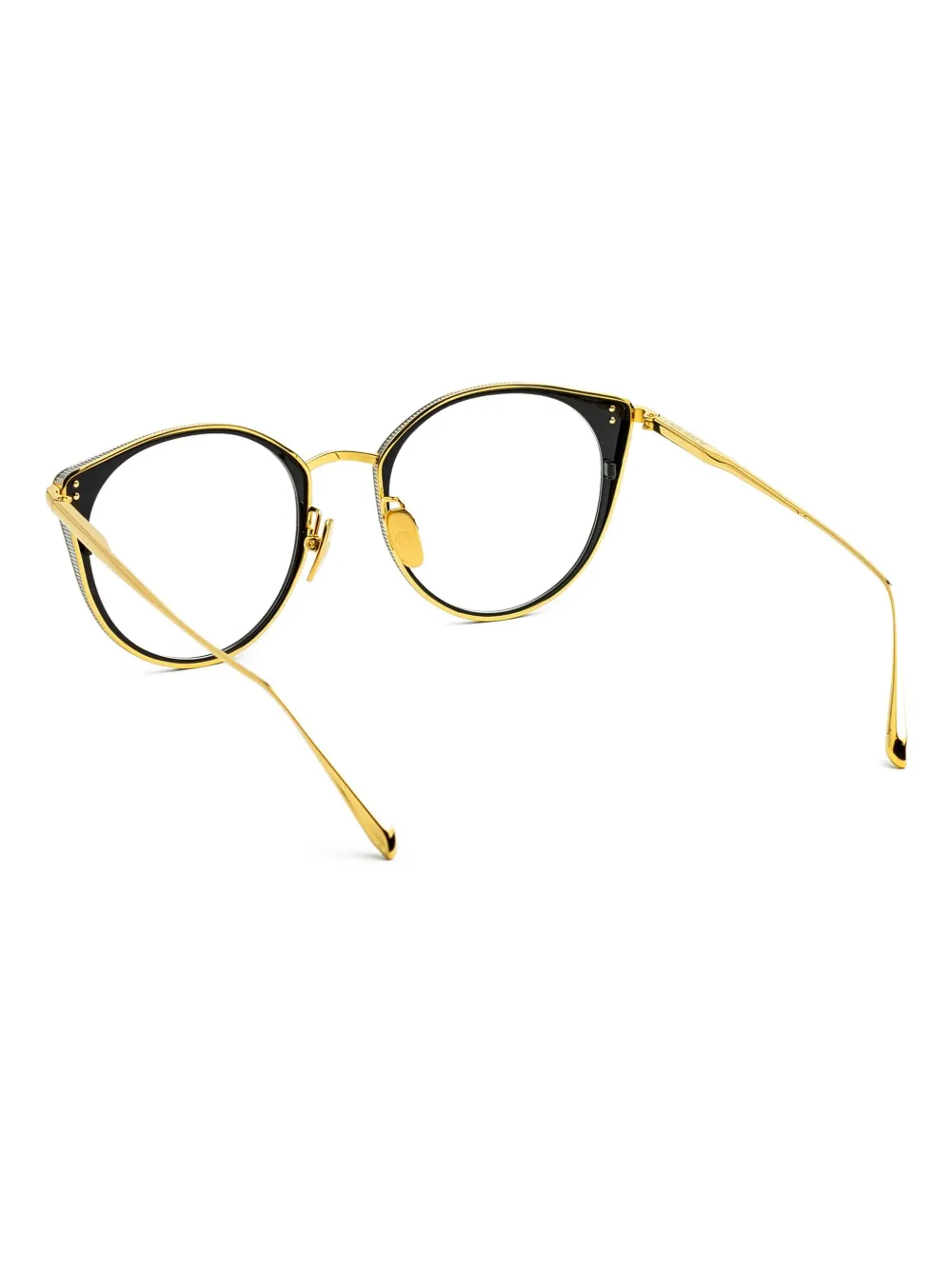 Linda Farrow Bril met rond montuur Goud