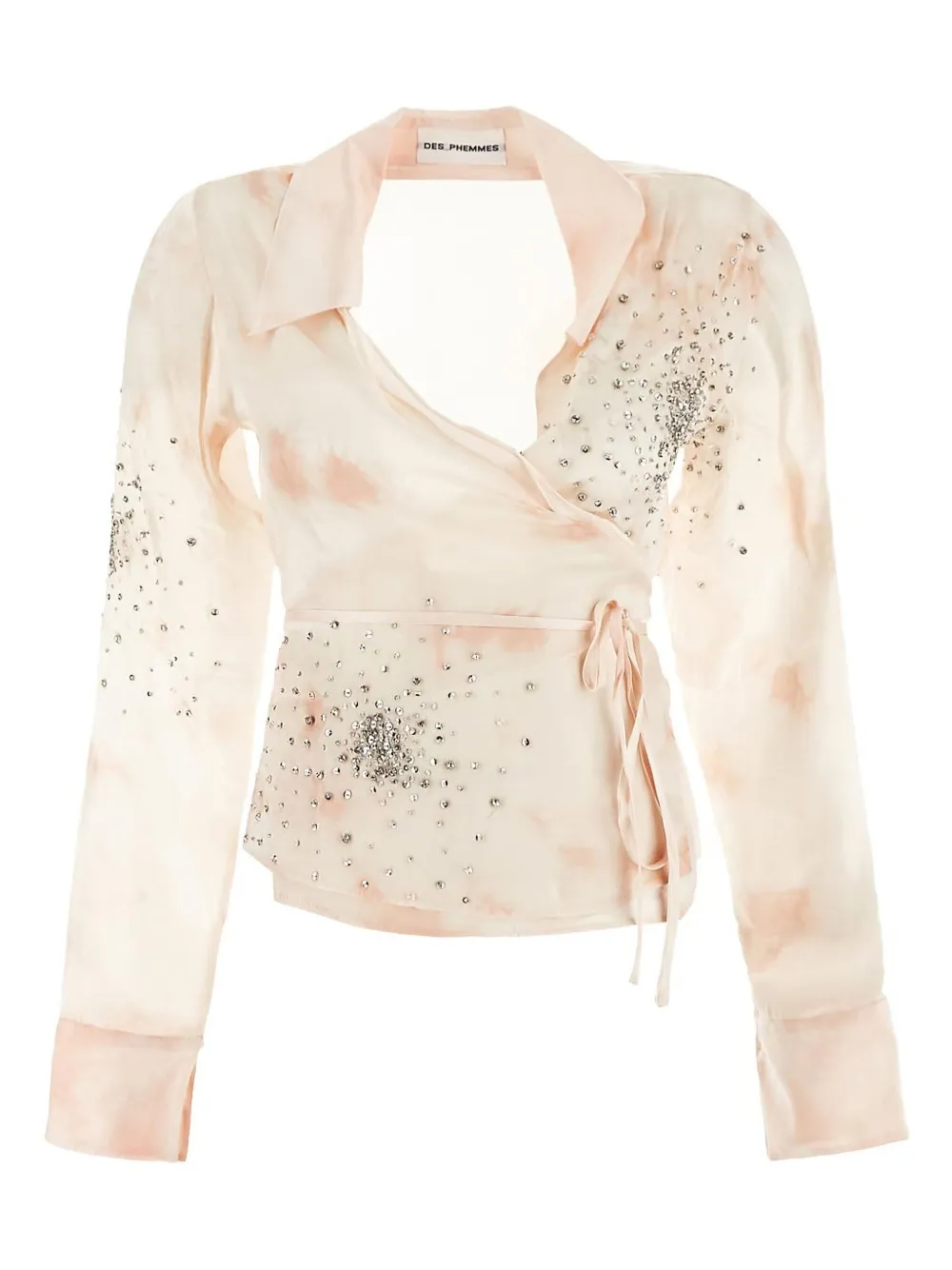 DES PHEMMES crystal-embellished blouse