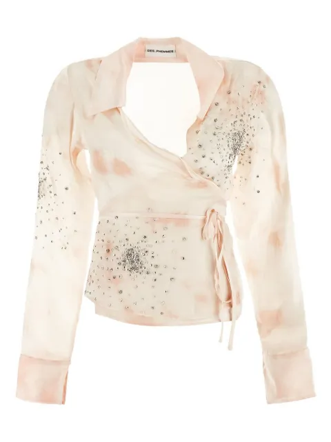 DES PHEMMES blusa con detalles de cristal