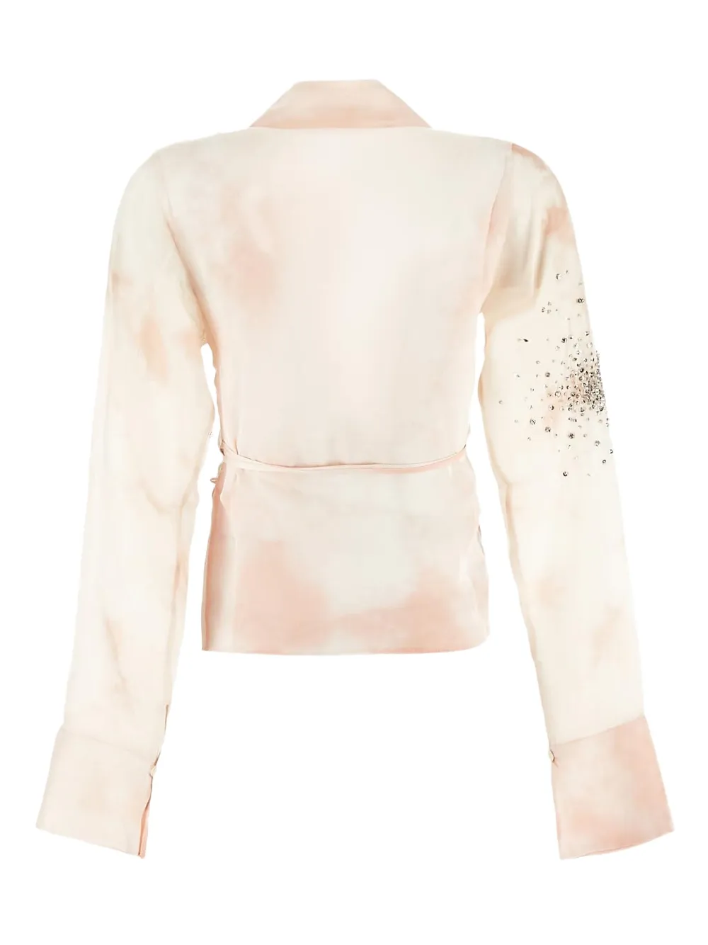 DES PHEMMES Shirt verfraaid met kristallen - Beige