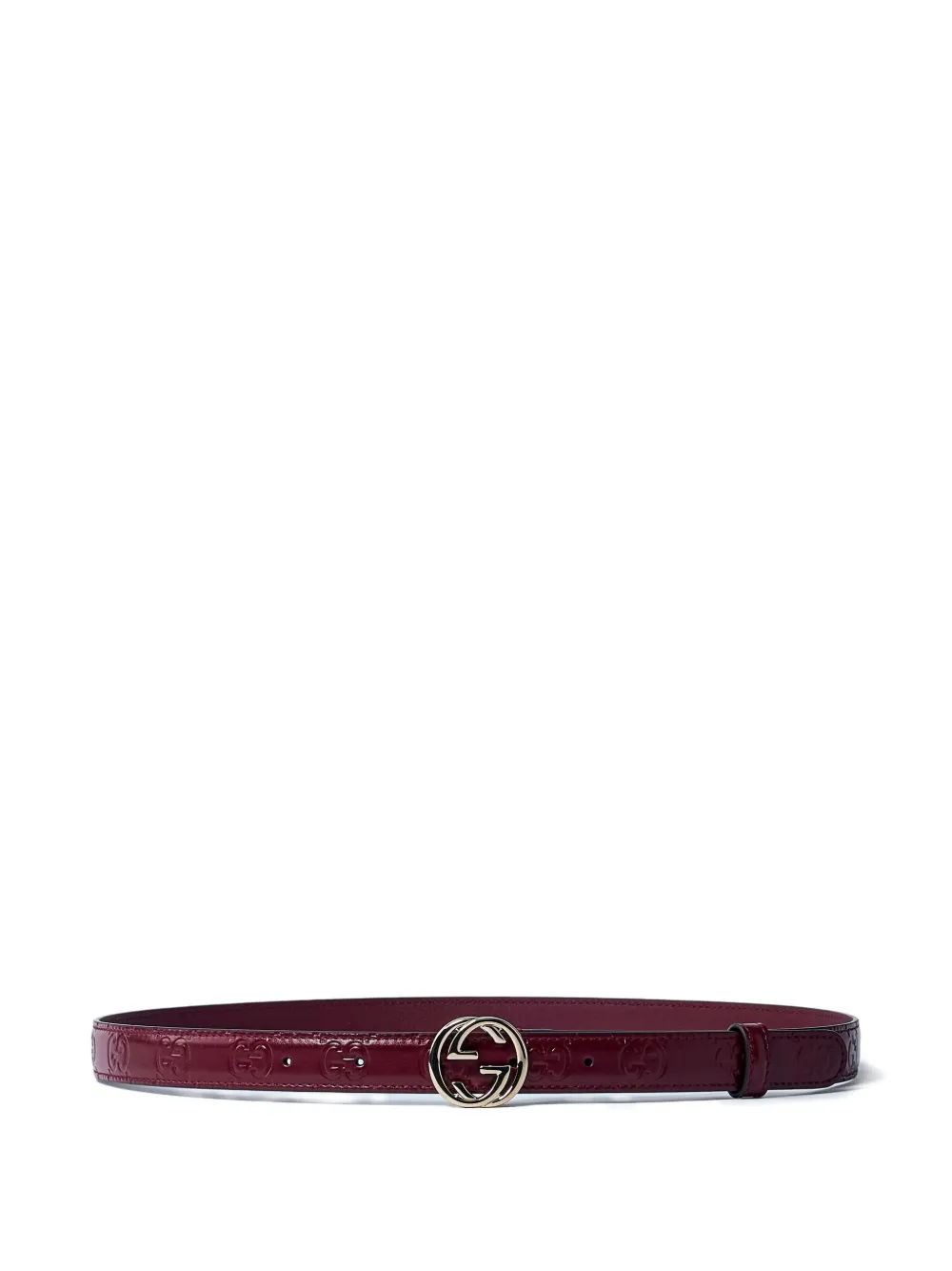 Gucci Interlocking GG leren riem Rood