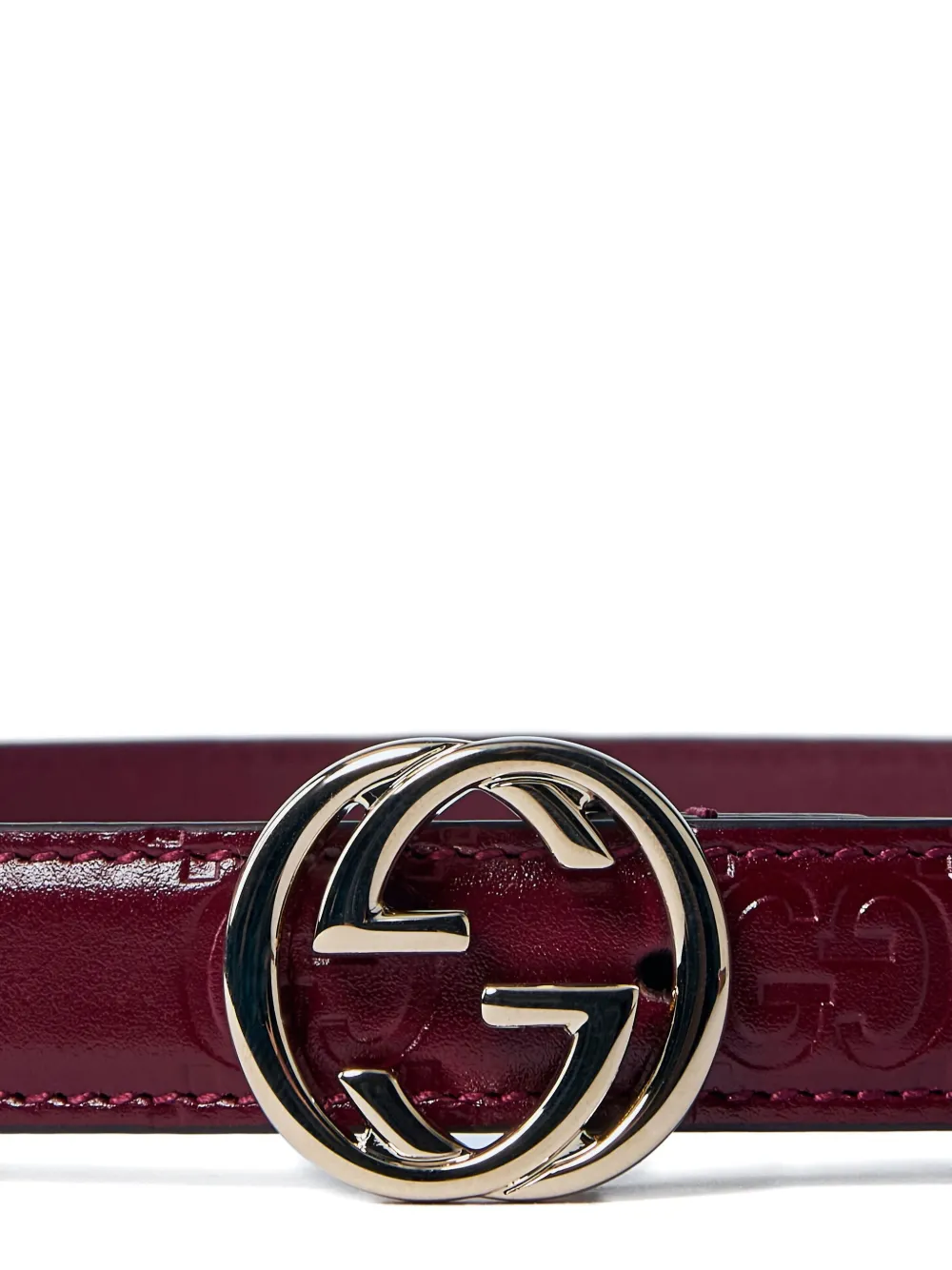Gucci Interlocking GG leren riem Rood