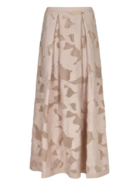 Herno falda larga con motivo floral en jacquard