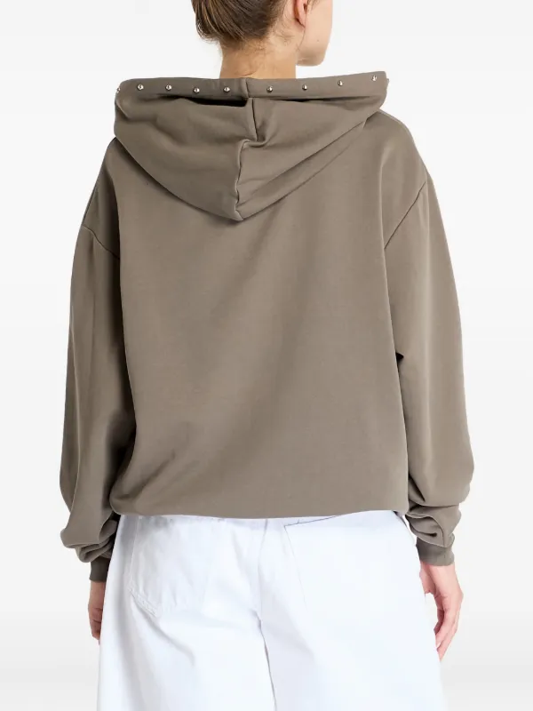 Dime Cursive スタッズ パーカー | ブラウン | FARFETCH JP