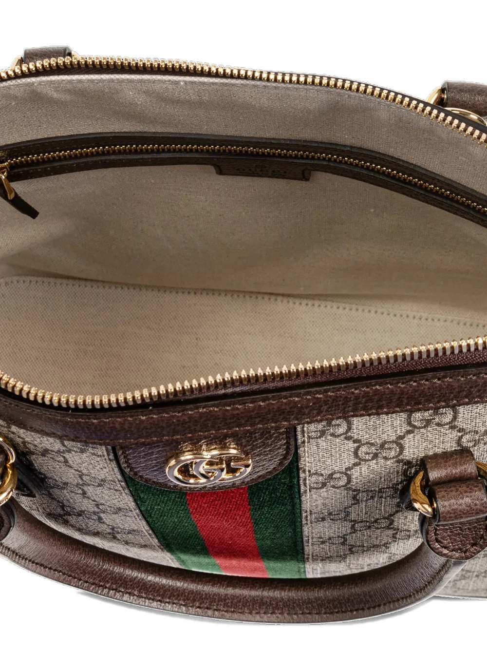 Gucci Shopper met GG monogram en Web-streep Bruin