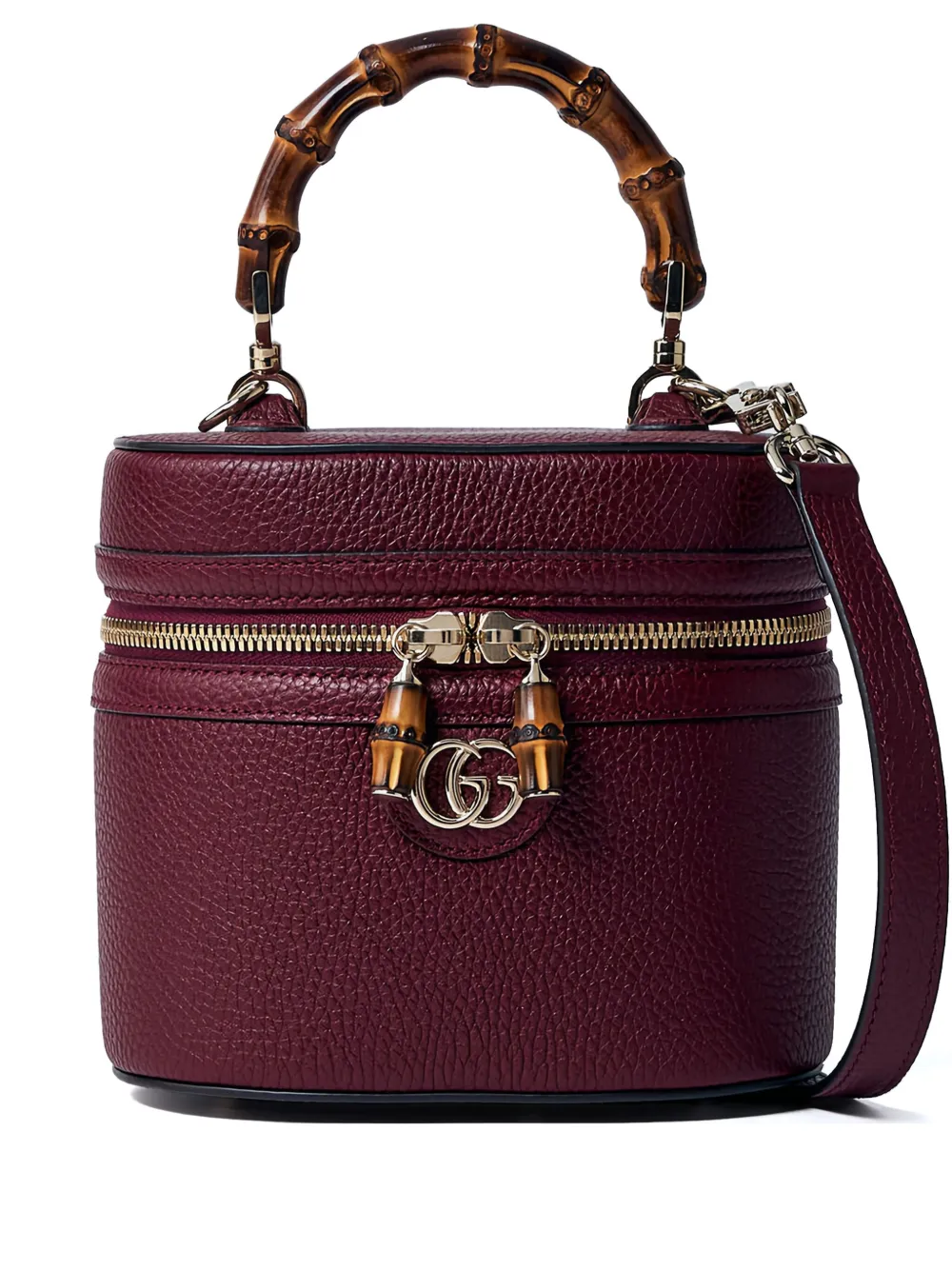 Gucci Bamboo kleine shopper met rits Rood
