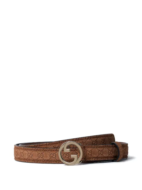 Gucci Blondie interlocking-G suede belt