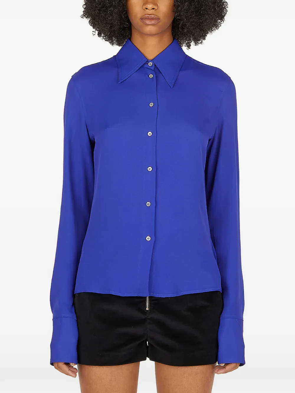 CAPASA MILANO Camicia con colletto a punta - Blu