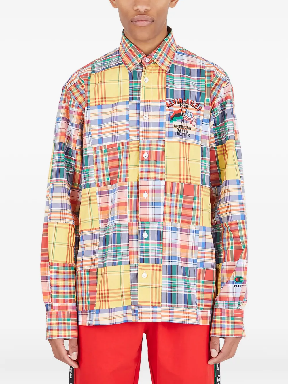 Champion Checked Cotton Shirt In Blue