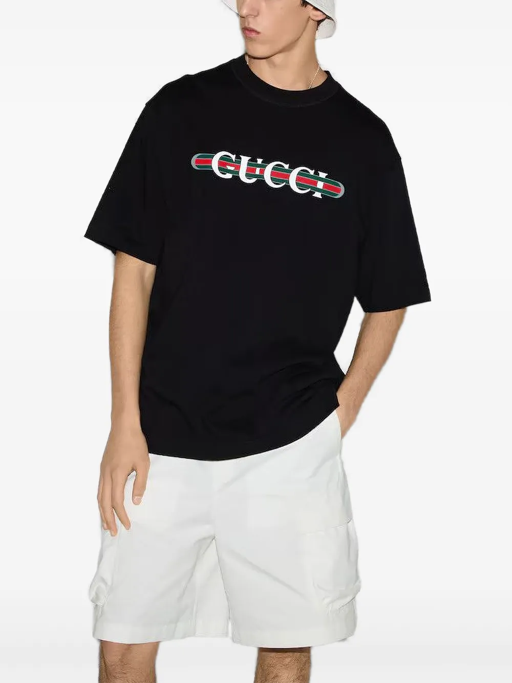 Gucci T-shirt met logoprint Zwart
