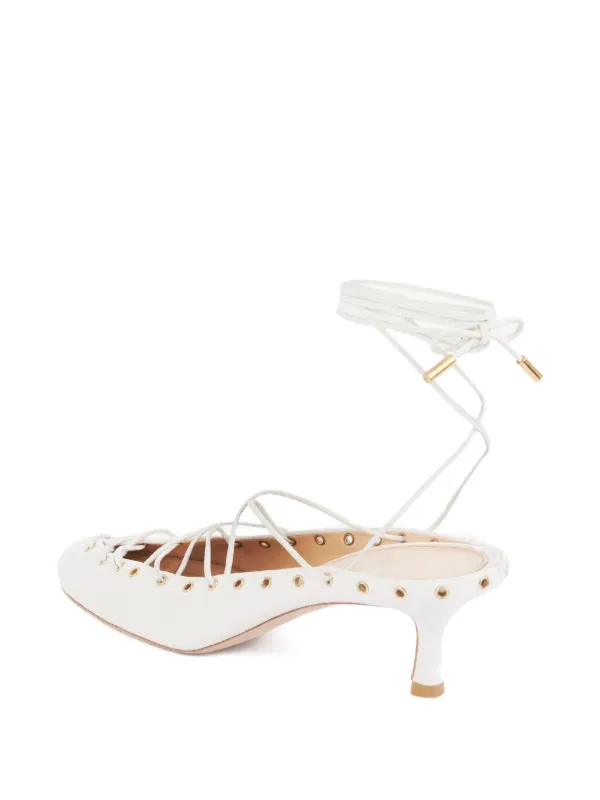 Chloé 60mm Ghillies lace-up Pumps | White | FARFETCH