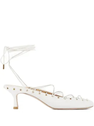 Chloé 60mm Ghillies lace-up Pumps | White | FARFETCH