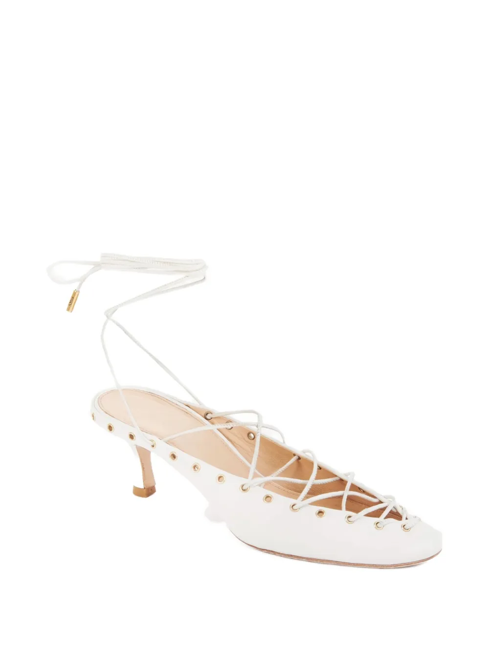 Chloé 60 mm Ghillies pumps met veters Wit