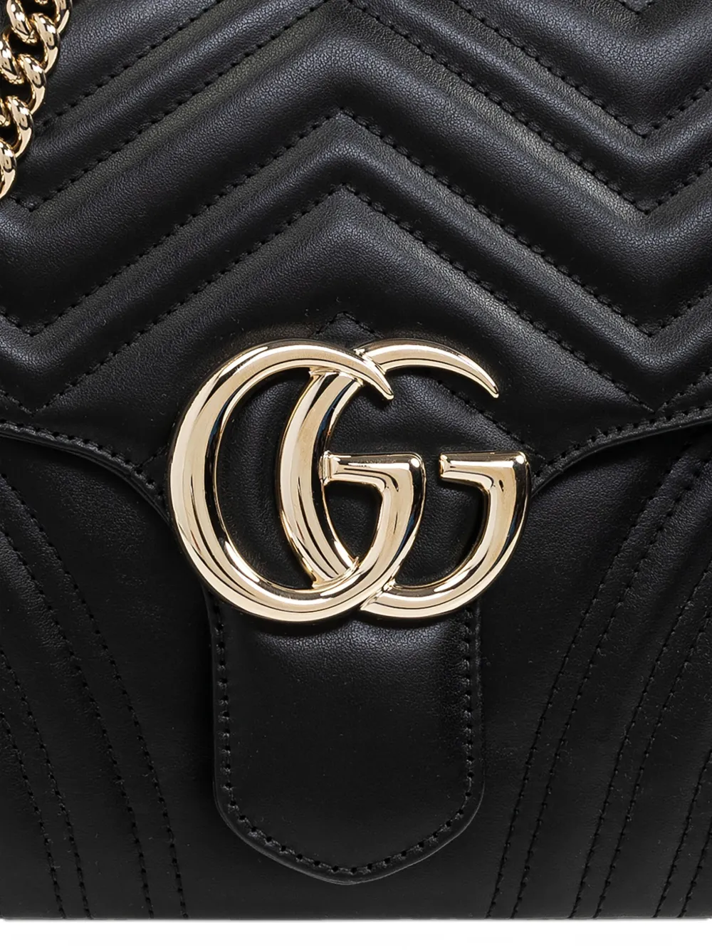 Gucci GG Marmont gewatteerde schoudertas Zwart