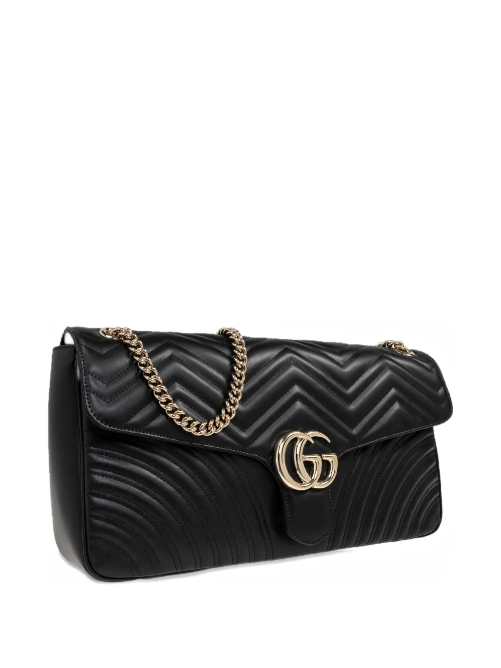 Gucci GG Marmont gewatteerde schoudertas Zwart