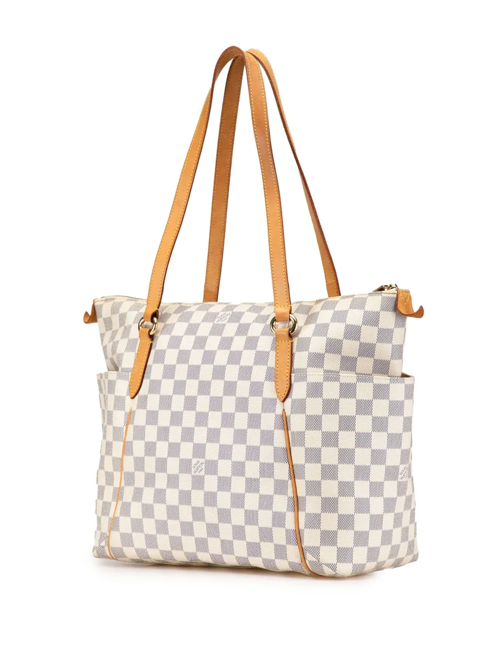 Pre-owned Louis Vuitton 2009 Damier Azur Totally Mm Tote Bag In White
