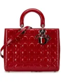 Christian Dior Pre-Owned 2012 Large Patent Cannage Lady Dior satchel - Red
