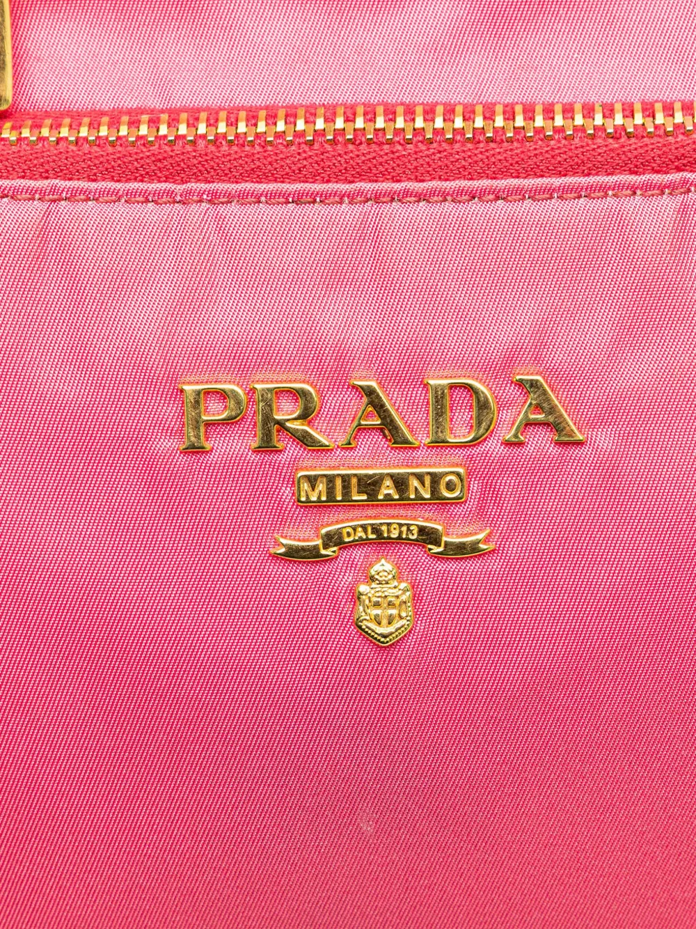 Pre-owned Prada 2010-2023 Tessuto Zip Top Crossbody Bag In Pink