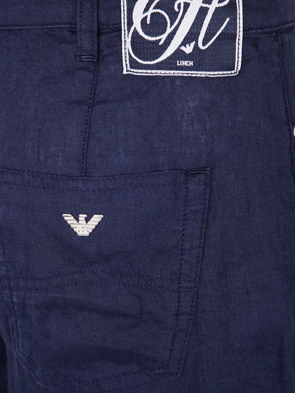 Shop Emporio Armani Straight-leg Trousers In Blue