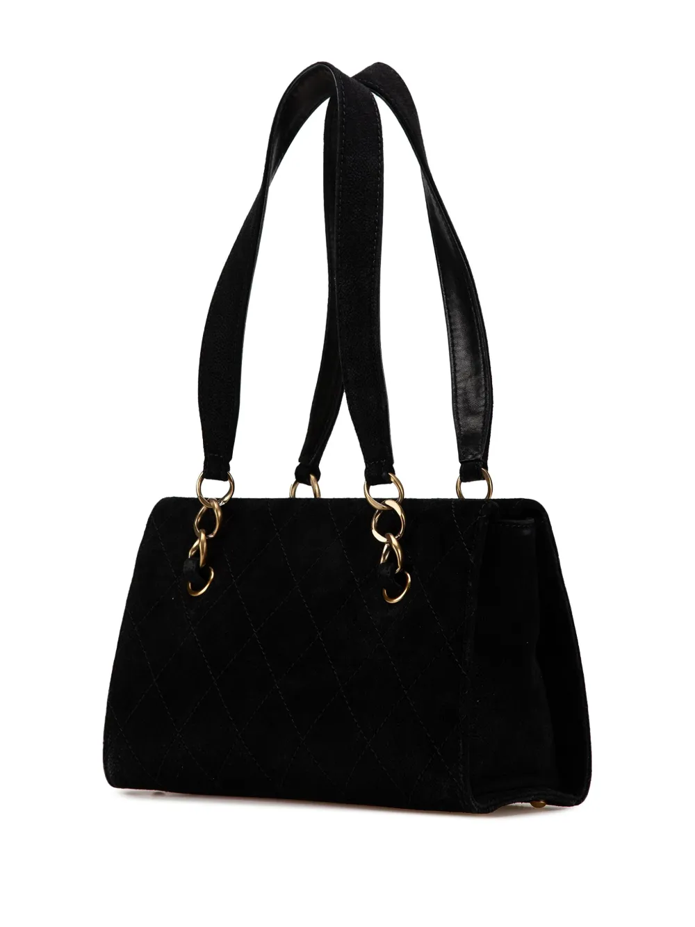 CHANEL Pre-Owned 2002-2003 CC Suede Caviar Stitched tote bag | Pre-Owned | Image 2