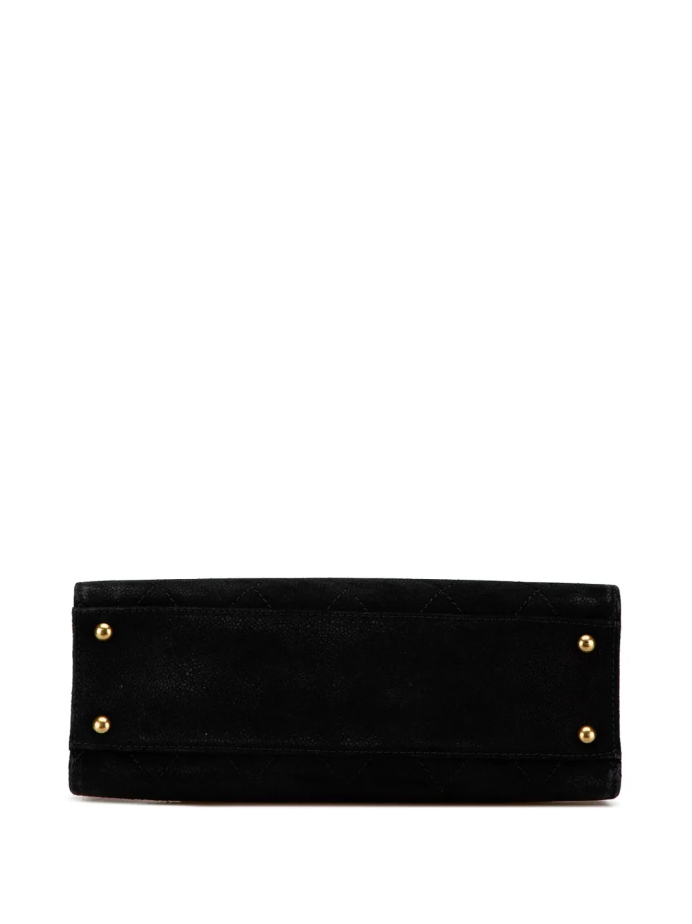Pre-owned Chanel 2002-2003 Cc Suede Caviar Stitched Tote Bag