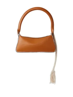 トートバッグ DENTRO Black leather Radar shoulder bag (24SDNBO013 BLACK) DENTRO Radar Leather Shoulder Bag | Black | FARFETCH