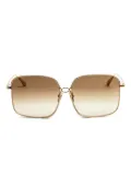Linda Farrow square-frame sunglasses - Gold