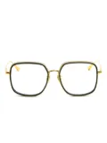 Linda Farrow square-frame glasses - Gold