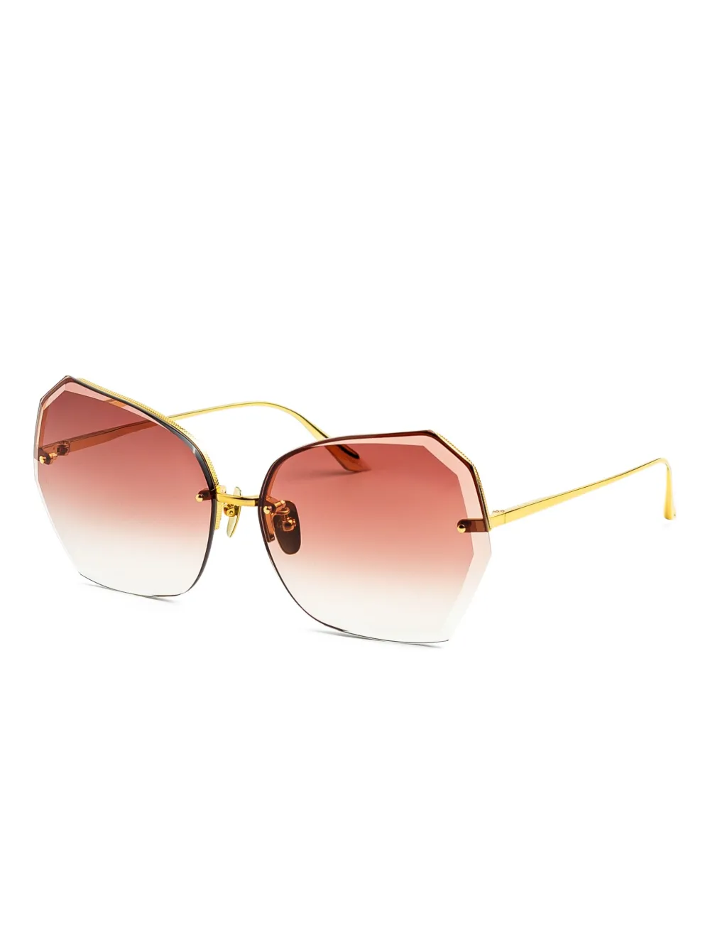 Linda Farrow geometric-frame sunglasses - Goud