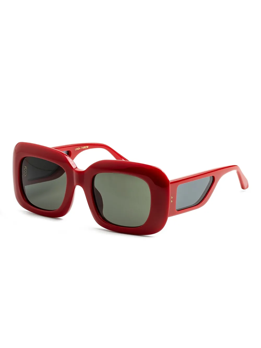 Linda Farrow rectangle-frame sunglasses - Rood