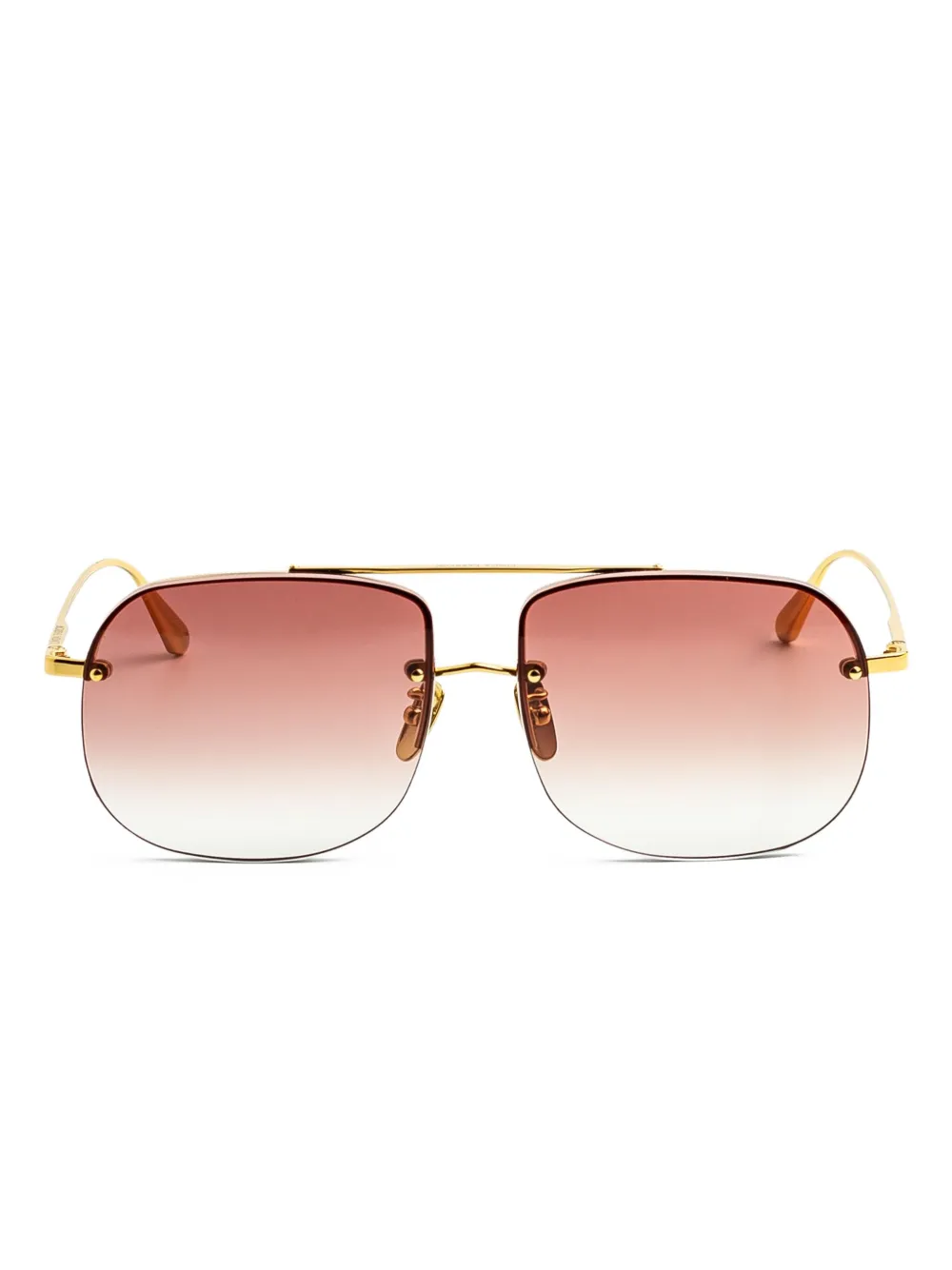Linda Farrow square-frame sunglasses | Gold | Image 1