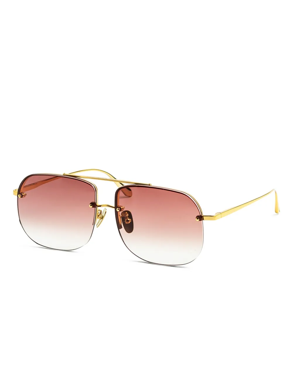 Linda Farrow square-frame sunglasses - Goud