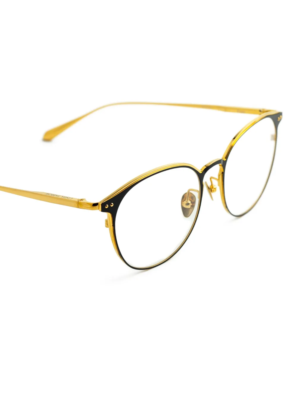Linda Farrow Bril met rond montuur Goud