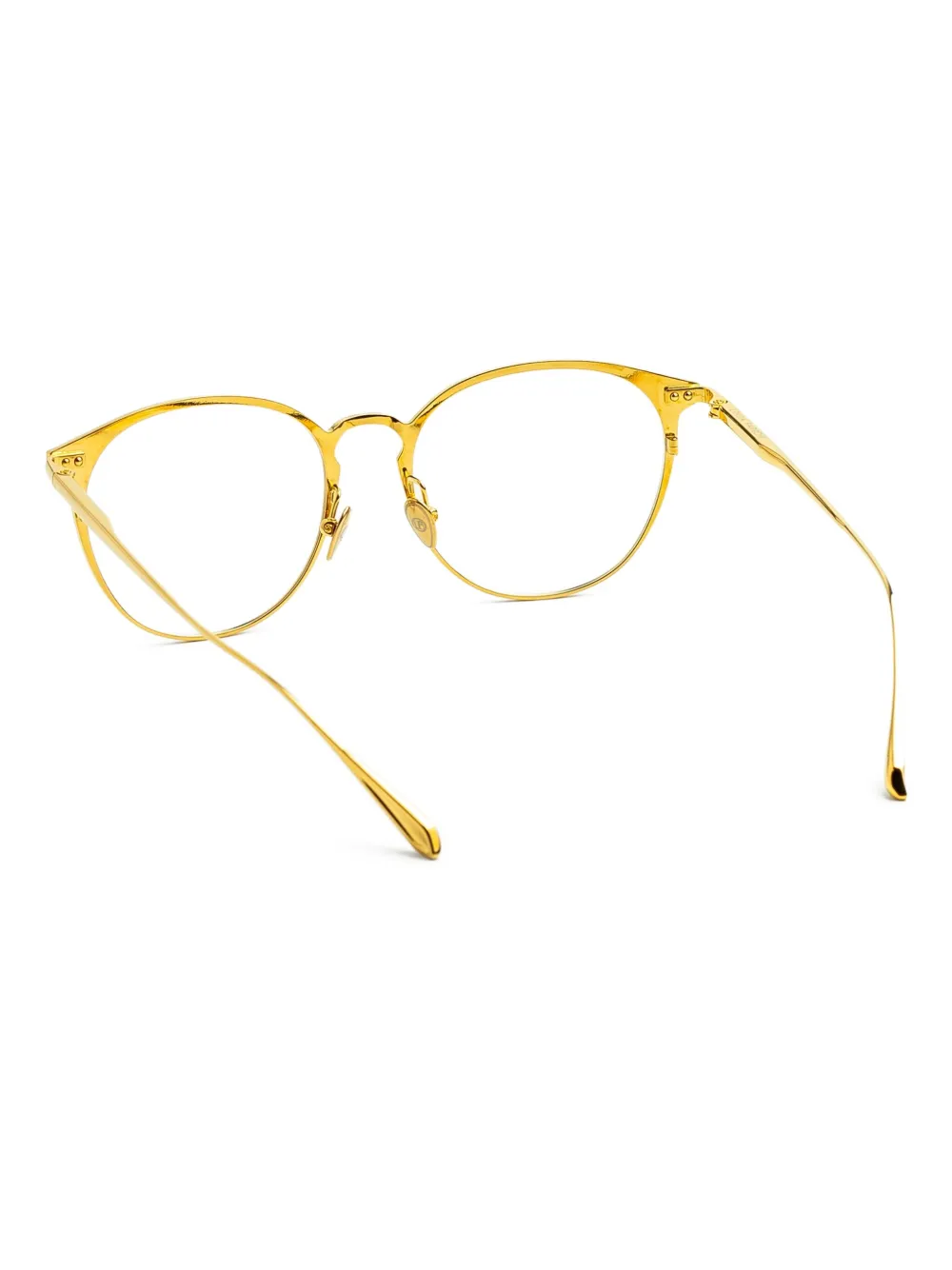 Linda Farrow Bril met rond montuur Goud