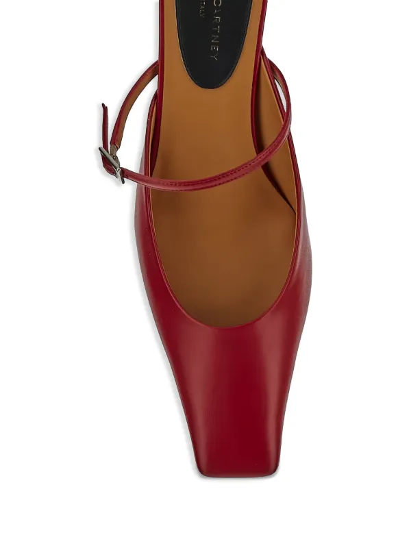 【送料&関税込】Stella McCartney Square-toe Slip-on Mules Stella McCartney square-toe Mules | Red | FARFETCH