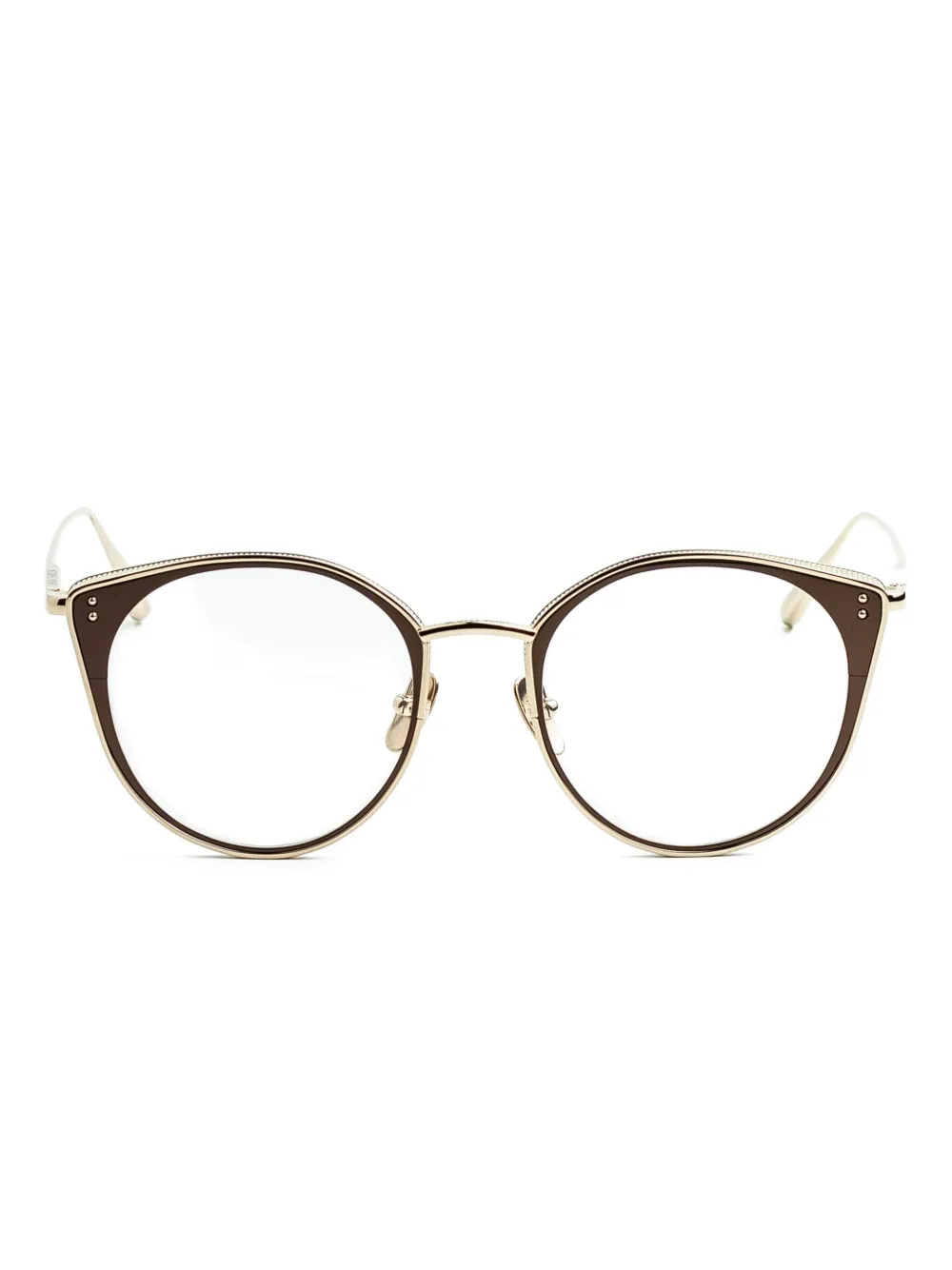 Linda Farrow round-frame glasses | Gold | Image 1