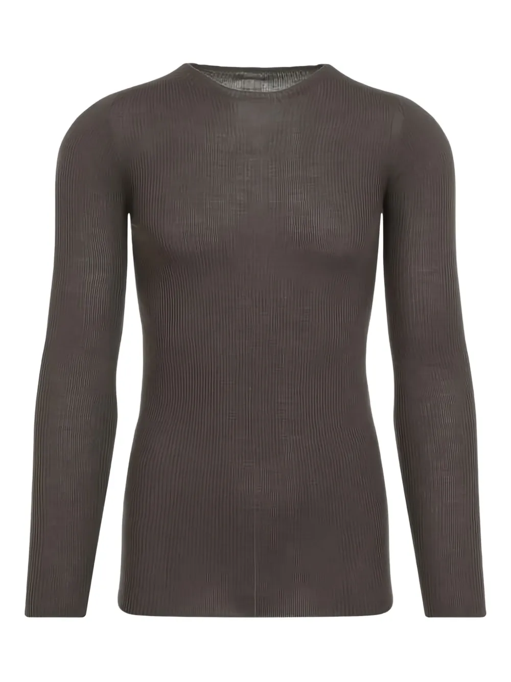Rick Owens playera de canalé | marrón | Image 1