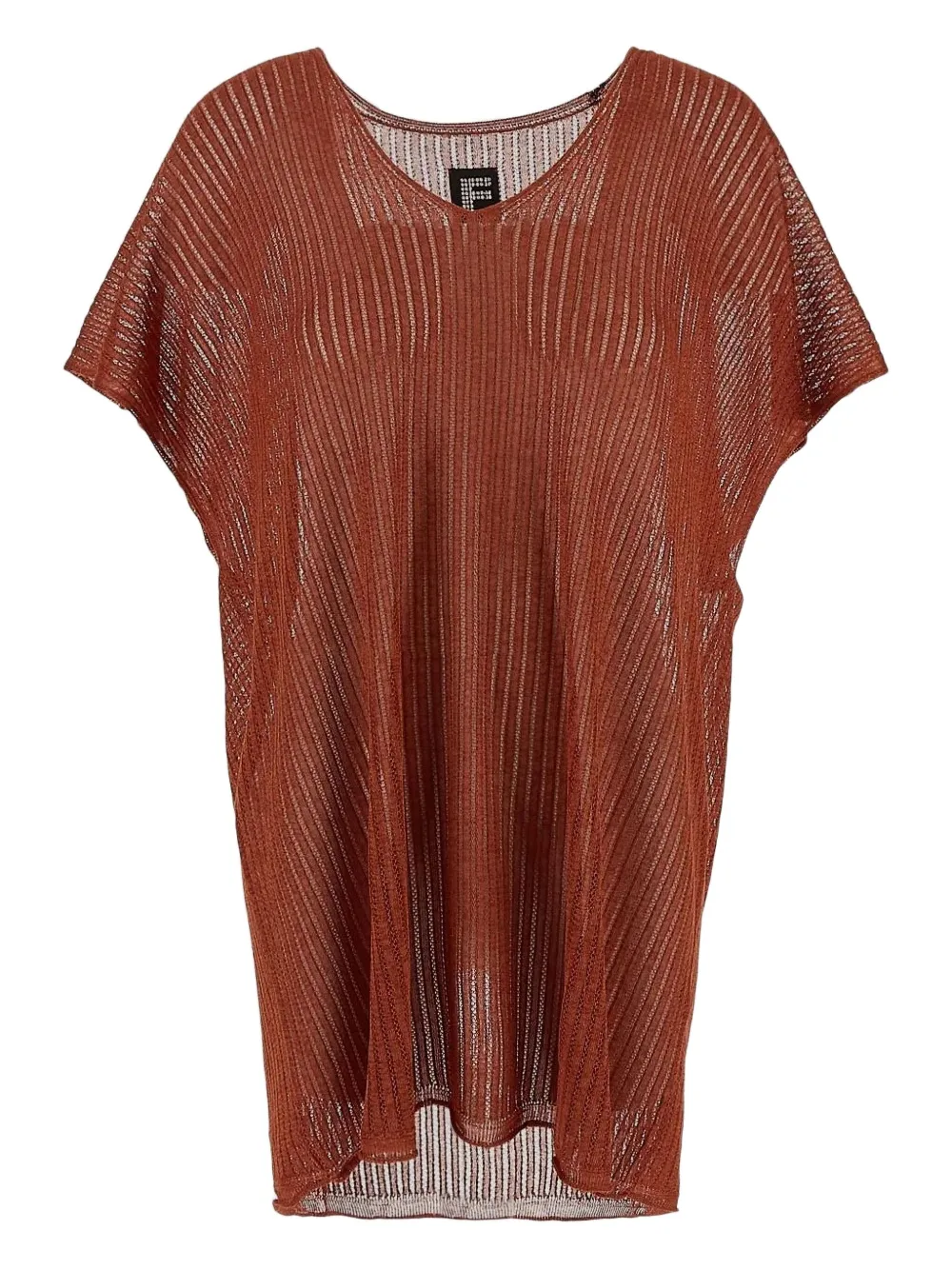 Fisico robe en maille nervurée | marron | Image 1