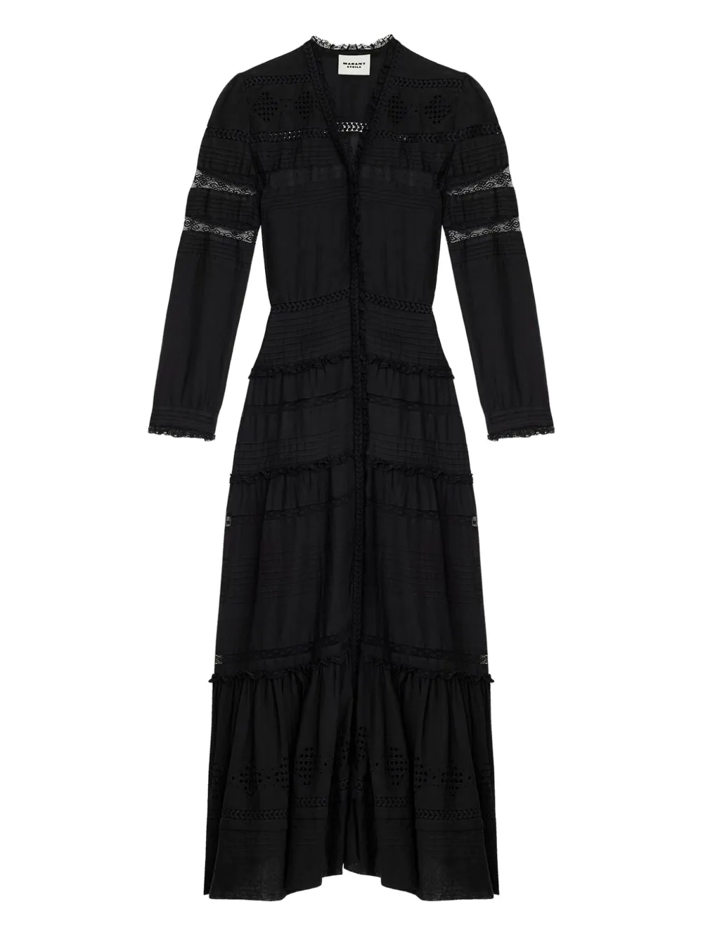 ISABEL MARANT Daniva maxi-jurk Zwart