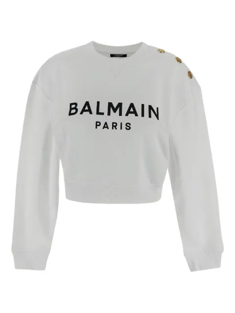 Balmain sudadera con logo estampado