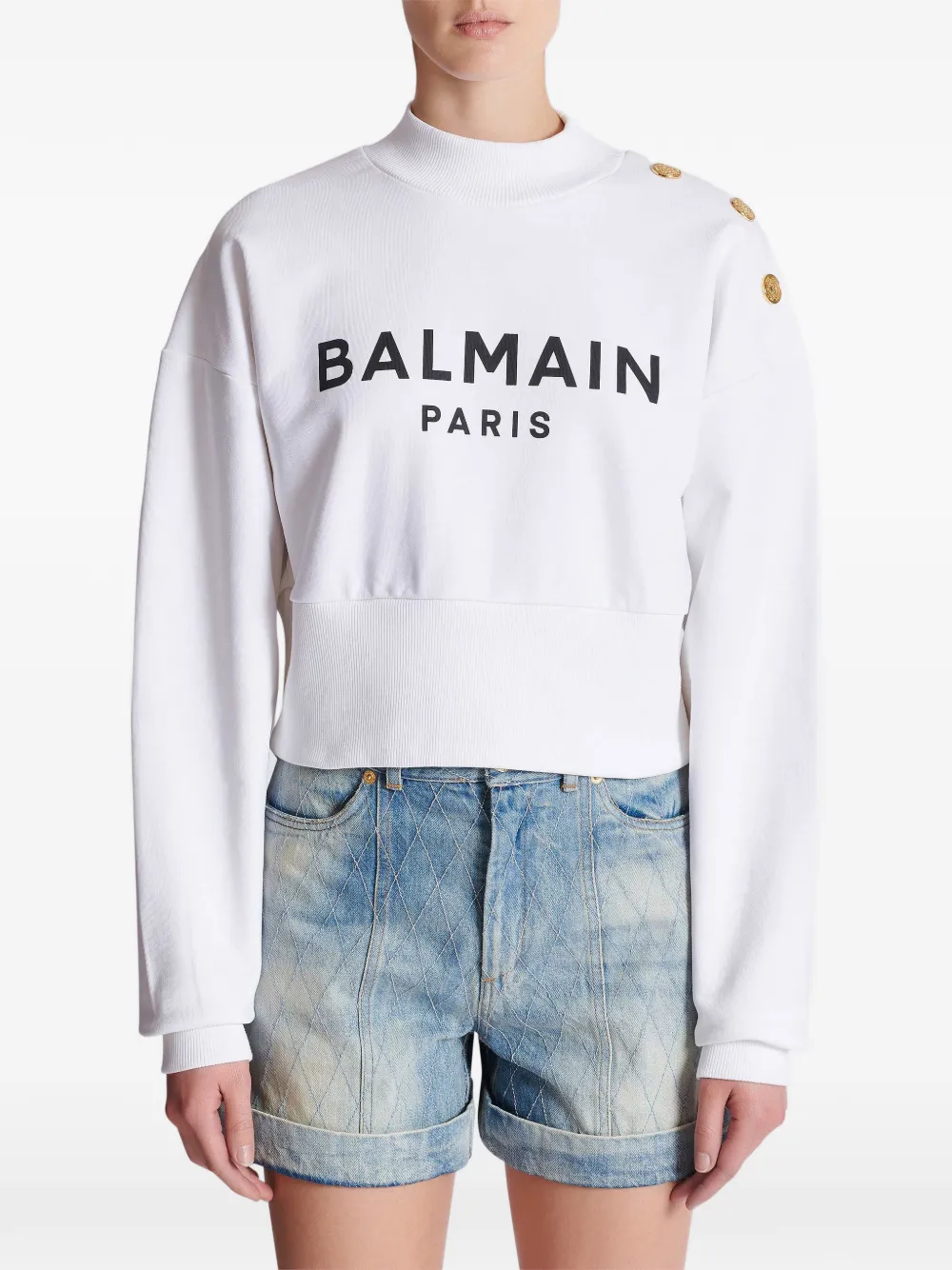 Balmain Sweater met logoprint Wit