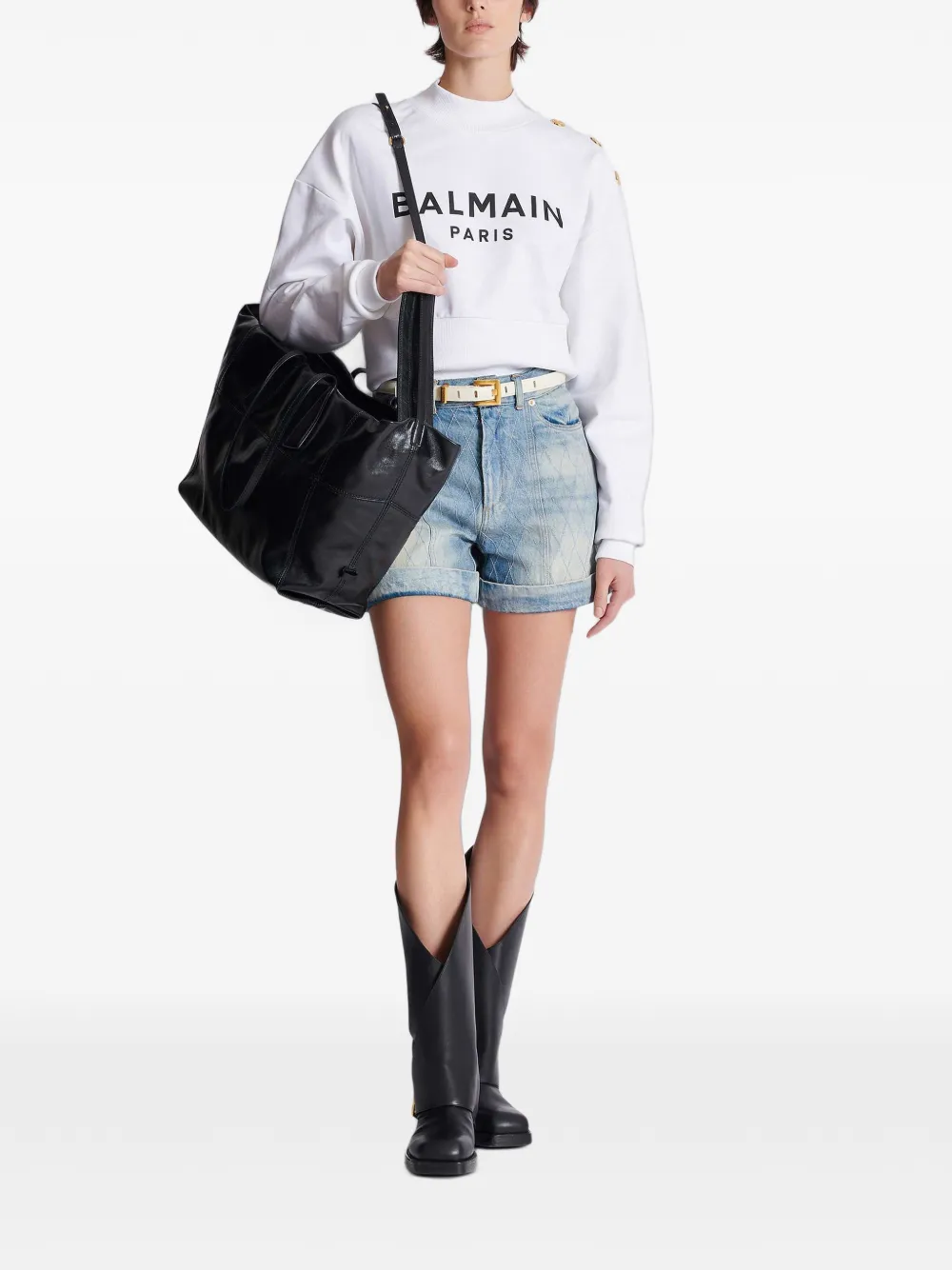 Balmain Sweater met logoprint Wit