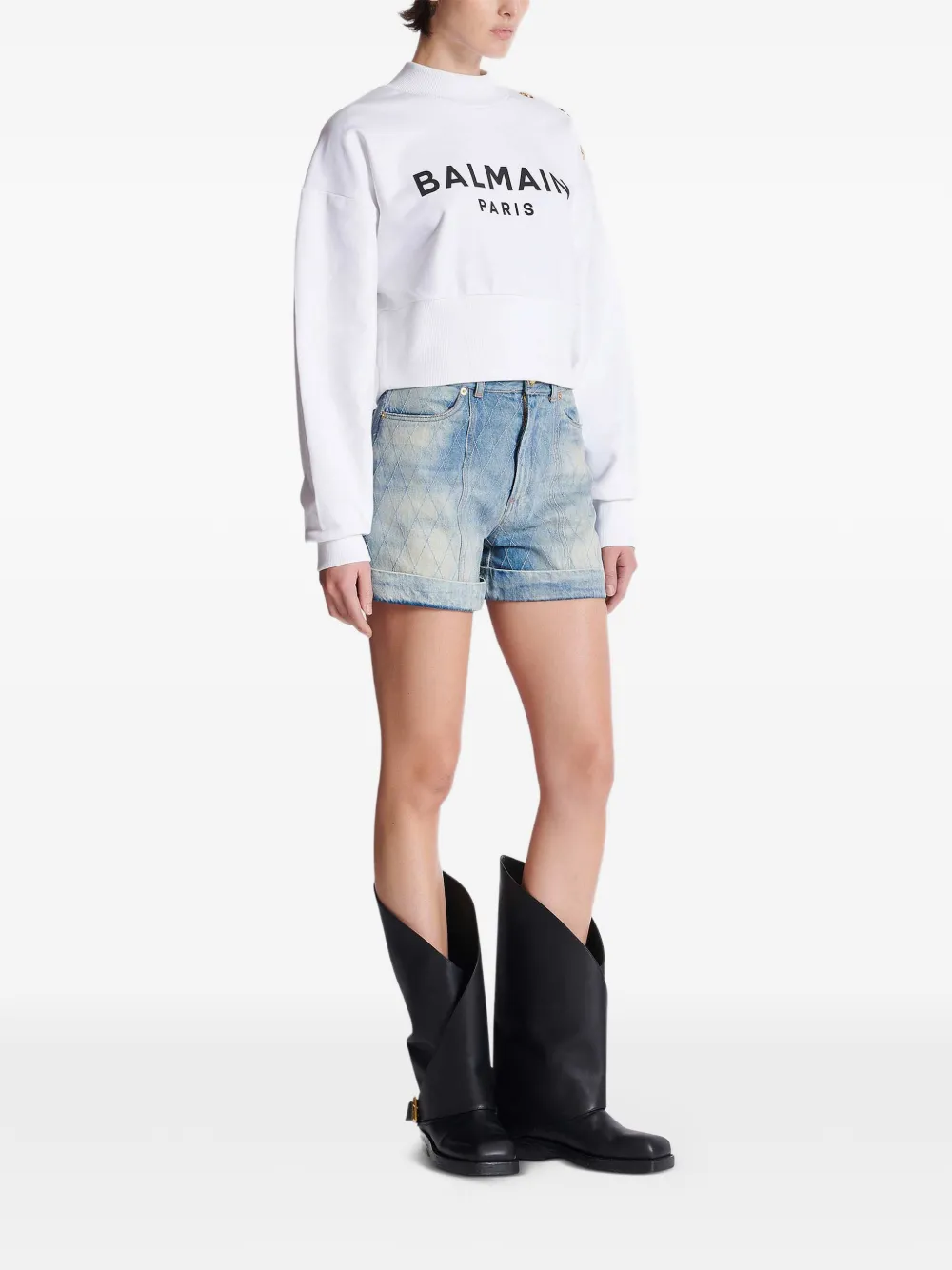 Balmain Sweater met logoprint Wit