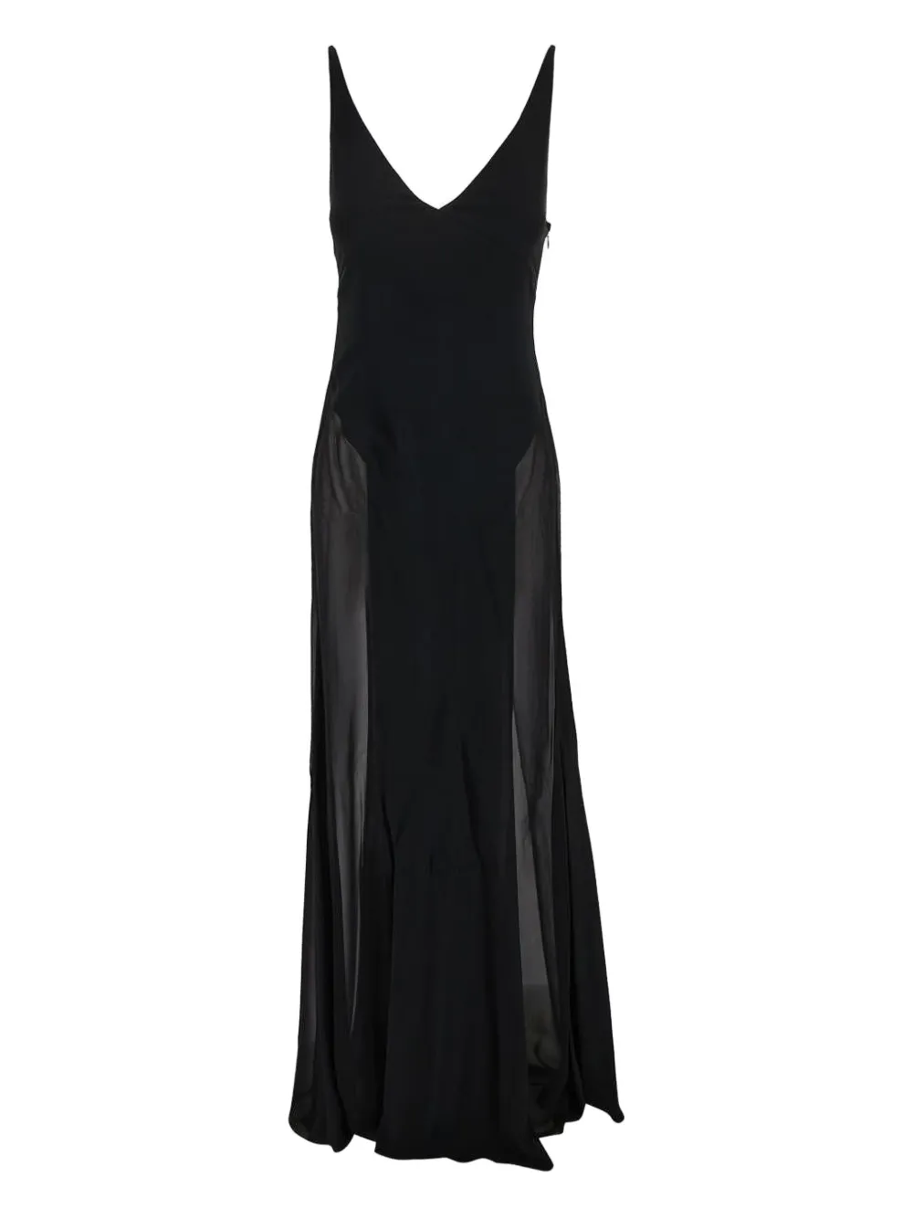 mvp wardrobe robe mi-longue à col v | noir | Image 1